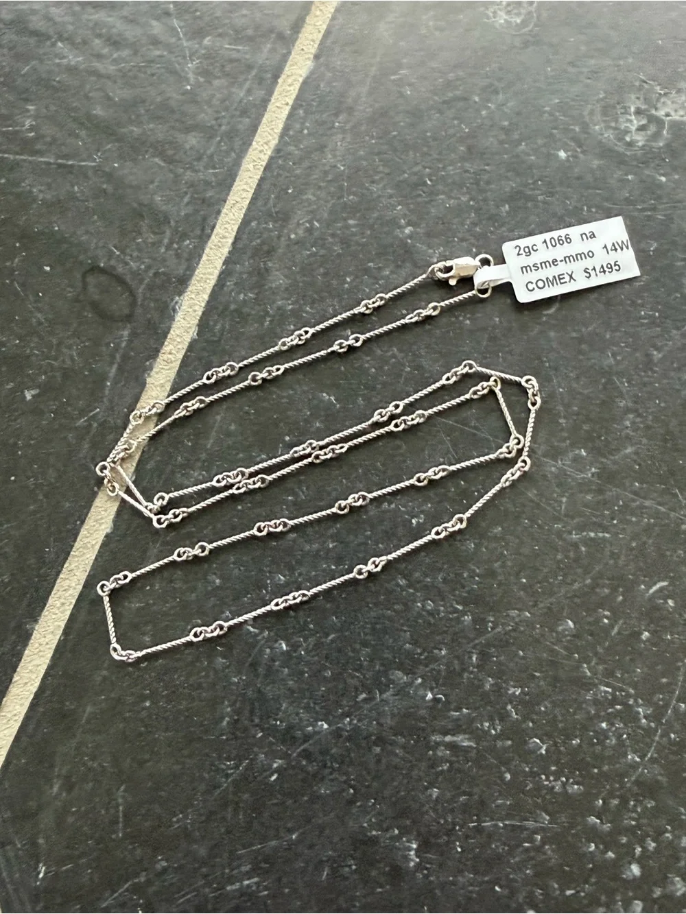 14kt. White Gold Cable Link Chain Necklace - 20
